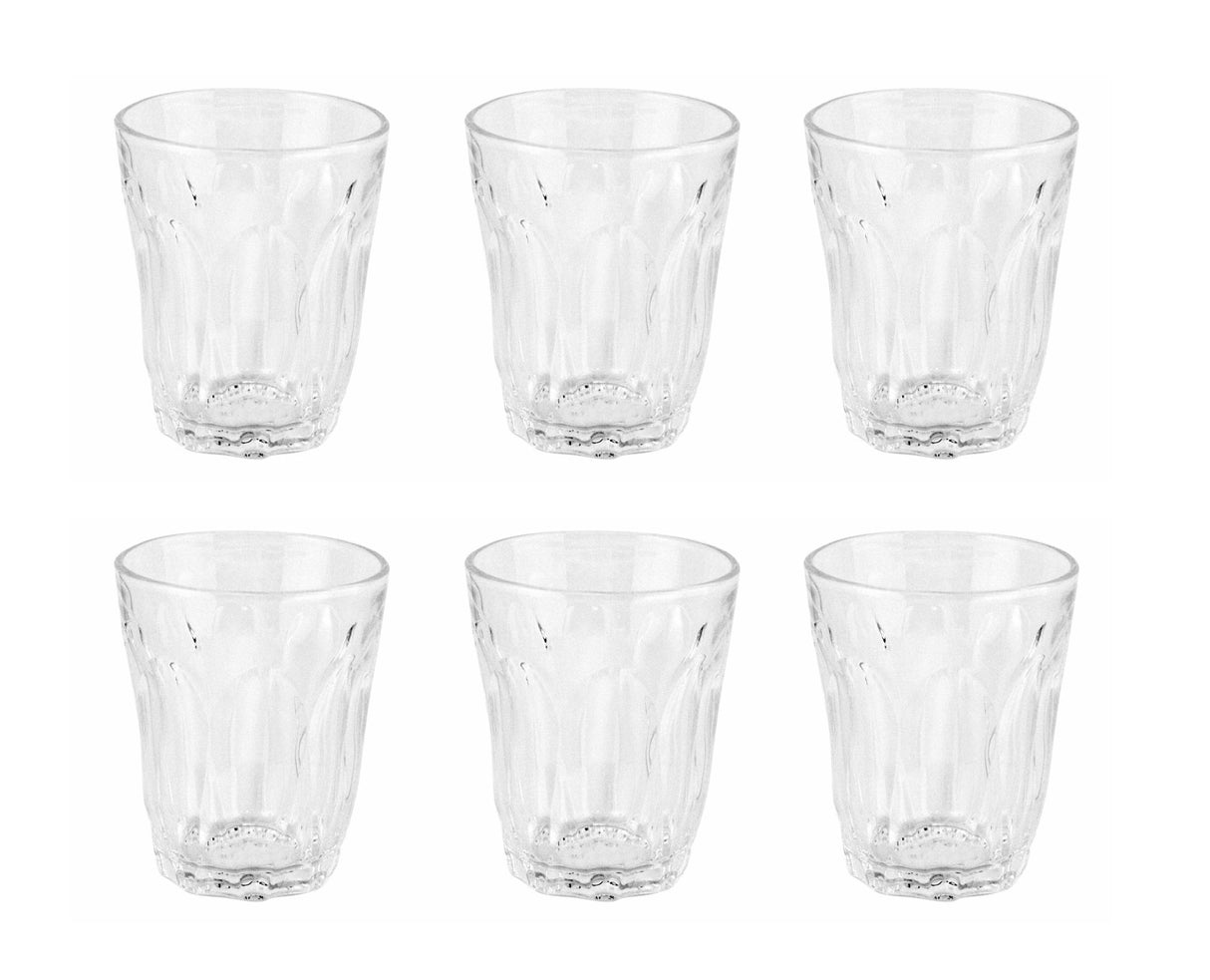 Royalford RF1097 GT6 Glass Tumbler Set | 6PCS 9oz Durable Drinking Glasses for Water, Juice, Soft Drinks & Beverages | Elegant Everyday Glassware for Home  & Restaurants
