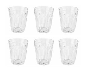 Royalford RF1097 GT6 Glass Tumbler Set | 6PCS 9oz Durable Drinking Glasses for Water, Juice, Soft Drinks & Beverages | Elegant Everyday Glassware for Home  & Restaurants
