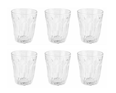 Royalford RF1097 GT6 Glass Tumbler Set | 6PCS 9oz Durable Drinking Glasses for Water, Juice, Soft Drinks & Beverages | Elegant Everyday Glassware for Home  & Restaurants