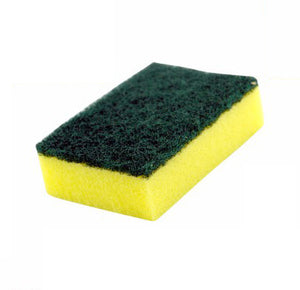 Royalford RF4848 SS Rosele Wilkin’s Sponge Scouring Pad 10pcs| offers heavy-duty cleaning with durable dual-layer design| removing grease and stains effectively|