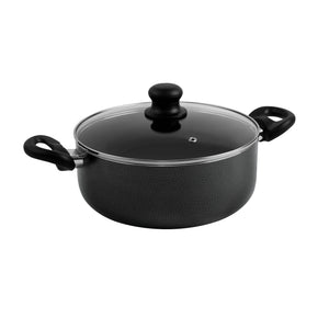 Royalford RF4999 8 Pcs Non-Stick Cookware Set | Glass Lids | Frypan | Saucepan & Casseroles | Durable Coating | Strong Handles | Dishwasher Safe for Daily Cooking Needs
