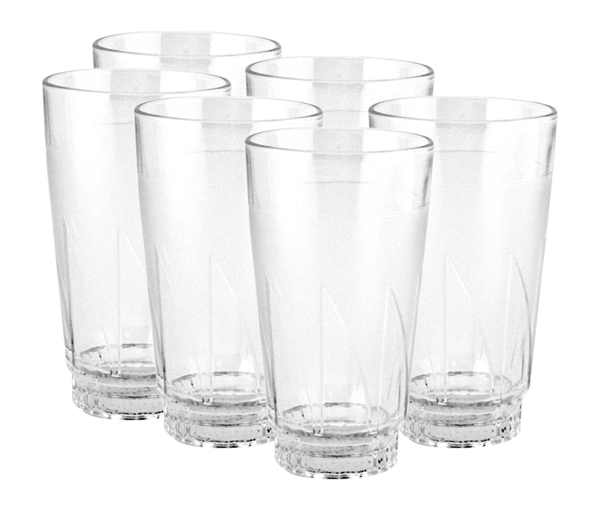 RoyalFord RF2654-GT6 Glass Tumbler Set | Premium Clear Drinking Glasses | Durable Beverage Cups for Water, Juice & Soft Drinks |Perfect for home dining, offices & cafes