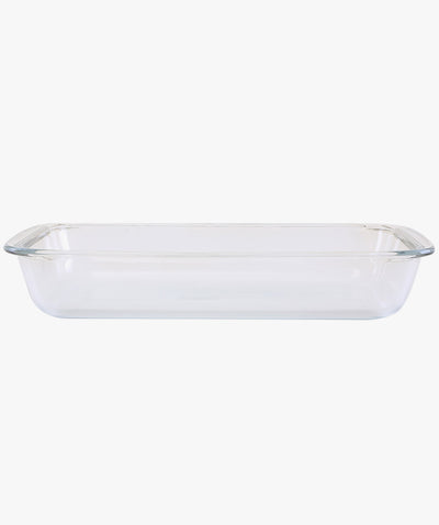 Royalford RF2694-GBD 1.8L Borosilicate Glass Baking Dish with Handles | Heat Resistant Oven, Microwave, Freezer & Dishwasher Safe Design | Clear Glass Casserole Dish