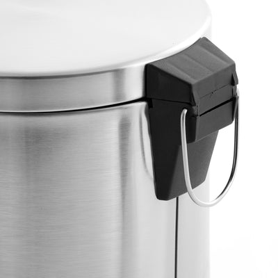 Royalford RF5127  12L stainless steel pedal bin |soft close lid offers hands-free use | removable inner bucket, rust resistant body and a sleek modern design for hygienic