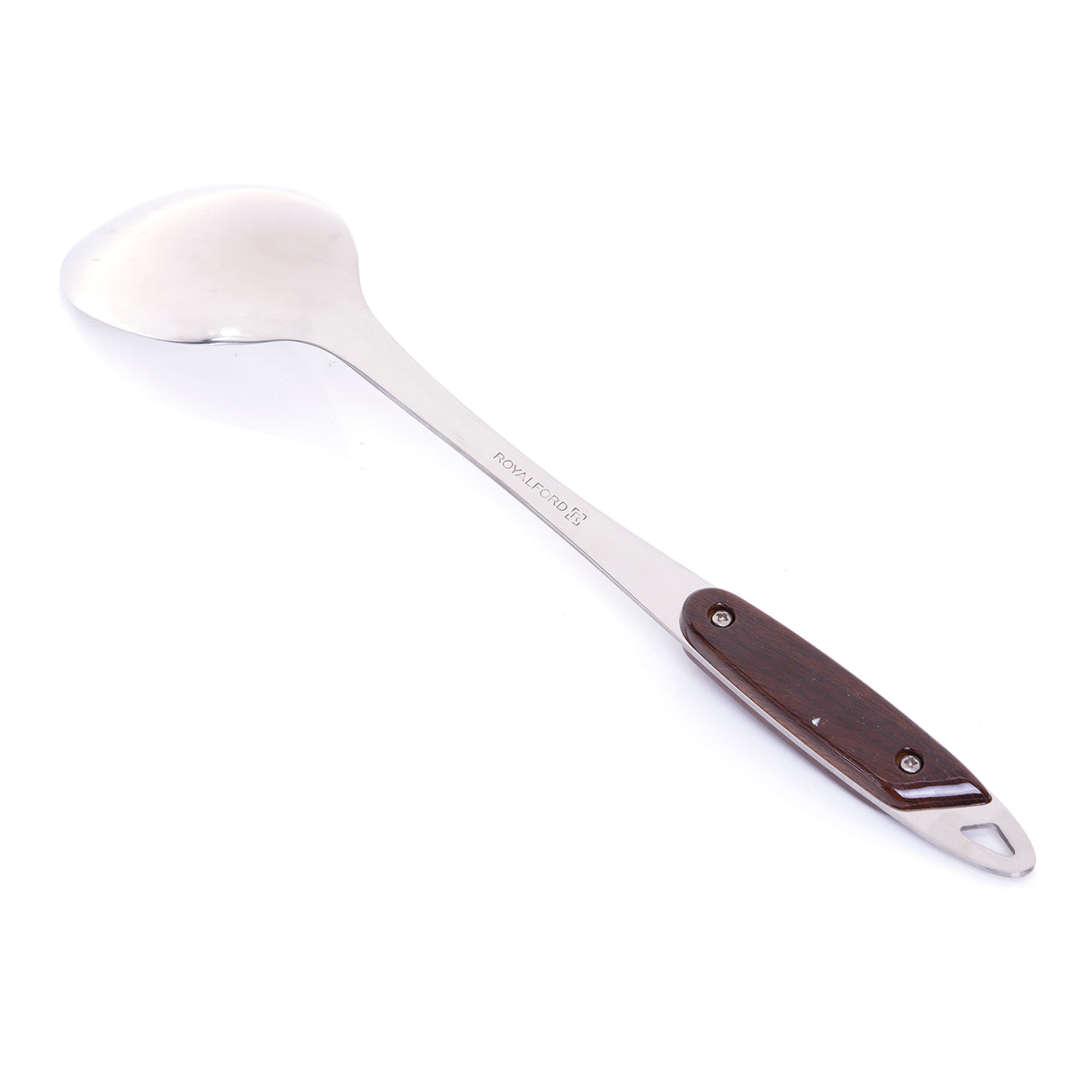 Royalford RF2763-SP Stainless Steel Sauce Spoon | Ergonomic Grip Handle| Durable Kitchen Serving Spoon for Sauce, Soup, Curry & Gravy | Dishwasher Safe Cooking Tool