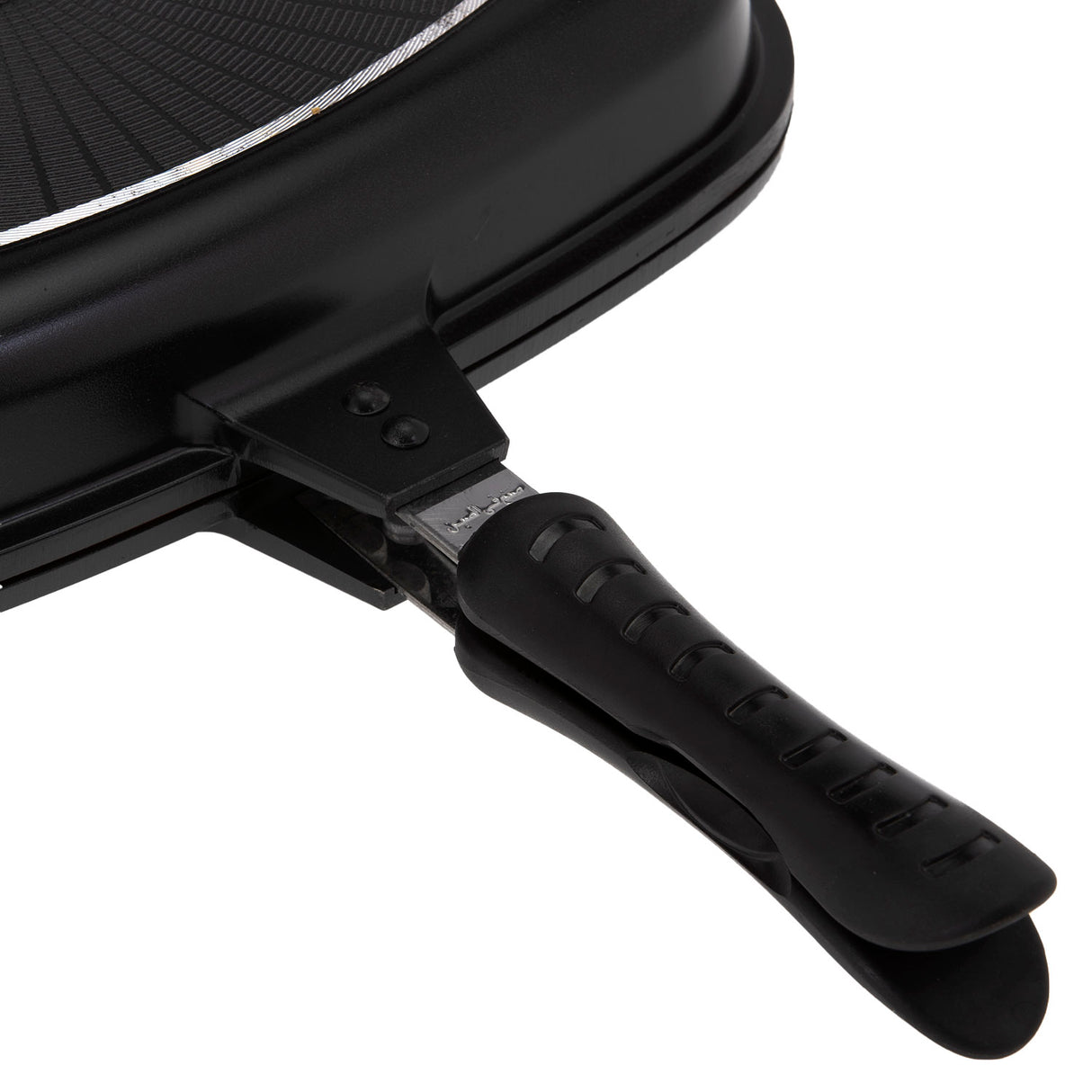 Royalford RF5515 32cm Double Grill Pan with Magnetic Lock | Non-Stick Double Sided Grill Pan for Chicken, Seafood, Meat & Vegetables for Gas & Electric Cooktops Home Use