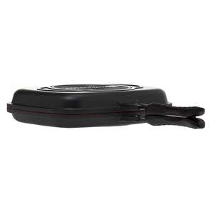 Royalford RF5515 32cm Double Grill Pan with Magnetic Lock | Non-Stick Double Sided Grill Pan for Chicken, Seafood, Meat & Vegetables for Gas & Electric Cooktops Home Use