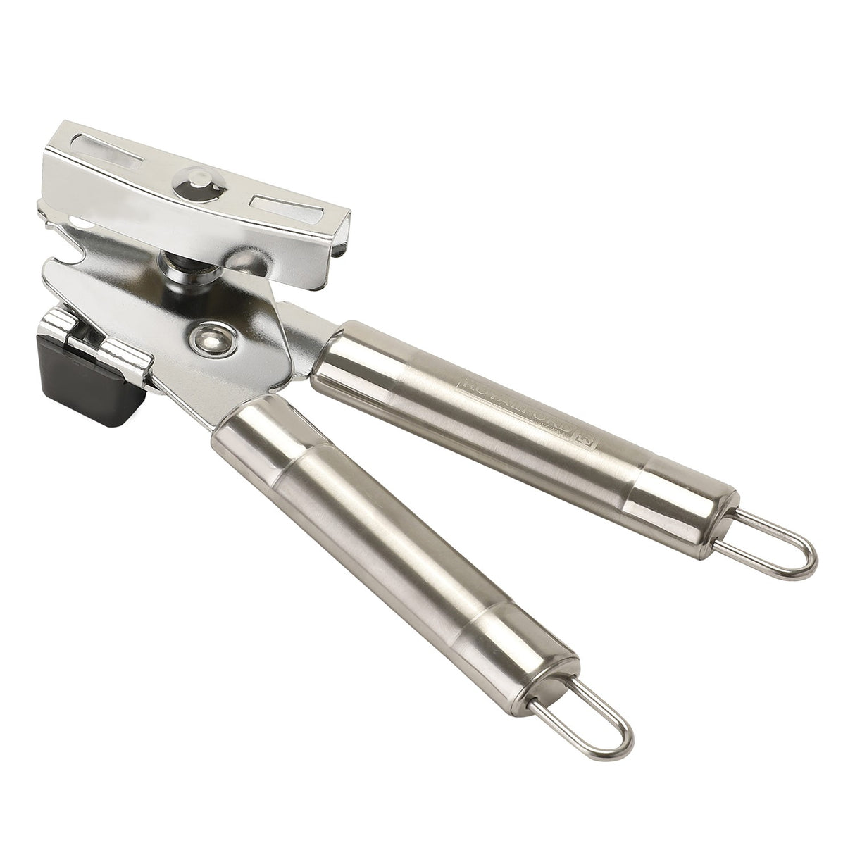 Royalford RF1184-O Stainless Steel Can Opener with Tube Handle | Heavy Duty Manual Tin Opener | Ergonomic Grip Sharp Cutting Wheel |Durable Kitchen Tool | Dishwasher Safe
