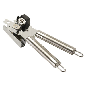 Royalford RF1184-O Stainless Steel Can Opener with Tube Handle | Heavy Duty Manual Tin Opener | Ergonomic Grip Sharp Cutting Wheel |Durable Kitchen Tool | Dishwasher Safe