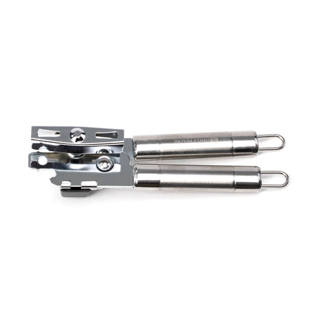 Royalford RF1184-O Stainless Steel Can Opener with Tube Handle | Heavy Duty Manual Tin Opener | Ergonomic Grip Sharp Cutting Wheel |Durable Kitchen Tool | Dishwasher Safe