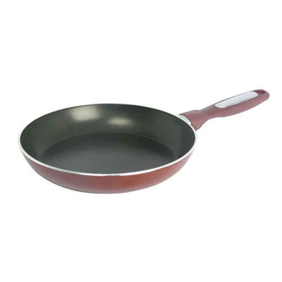 Royalford RF1261FP24  Flat Fry Pan | Triple-Layer Non-Stick Coating | 3MM Thick Aluminium Body| Spin Bottom for Even Heating | Heavy-Duty Bakelite Handle for Daily Use