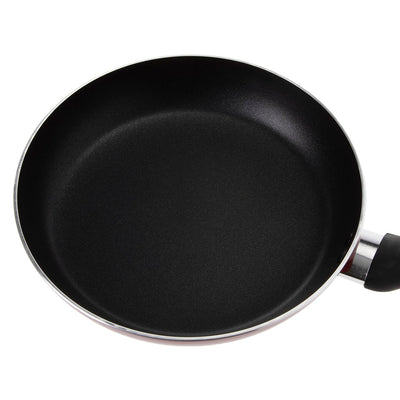 Royalford RF1261FP24  Flat Fry Pan | Triple-Layer Non-Stick Coating | 3MM Thick Aluminium Body| Spin Bottom for Even Heating | Heavy-Duty Bakelite Handle for Daily Use