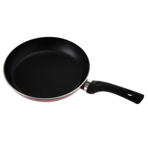 Royalford RF1262FP26 26cm Non-Stick Flat Fry Pan | Triple 3-Layer Coating  |3mm Thick Aluminium Body| Heat-Resistant Bakelite Handle |Spin Base & Multi-Hob Compatibility