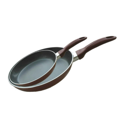 Royalford RF1754-FPSET 2-Piece Non-Stick Fry Pan Set | Reinforced Coating | 2.5mm Thick Double-Layer Aluminium |Heat-Resistant Bakelite Handles | Multi-Hob Compatibility