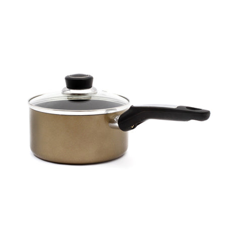 Royalford RF2962 20cm Sauce Pan with Lid | Non-Stick Coated Interior | Heat-Resistant Exterior |  Non-Stick Saucepan for Gas, Hot Plate, Ceramic & Halogen Cooktops