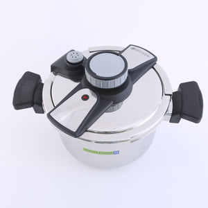 Royalford 7 Litre Stainless Steel Pressure Cooker RF7605 | Durable SS Body | Easy Lock Lid| Safety Valve & Precision Pressure Control Valve| Efficient For Family Cooking