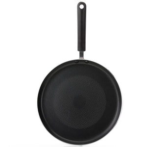 Royalford RF6081 28cm Non-Stick Pan Caker Flat Fry Pan | Induction Compatible Base| Special Grooved Non-Stick Technology | 3mm Thick Body & Strong Handle for Easy use
