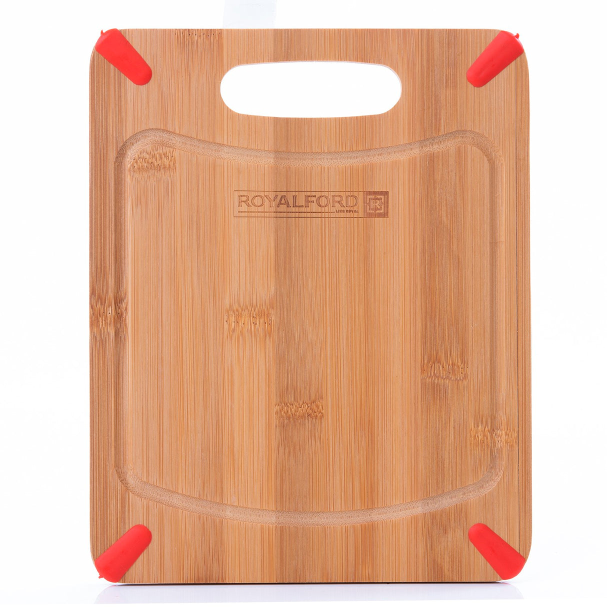Royalford RF8685 Carbonized Bamboo Cutting Board | 25×20cm Size | Organic Hygienic Kitchen Chopping Board | Knife Friendly Eco Friendly Lightweight Food Preparation Board