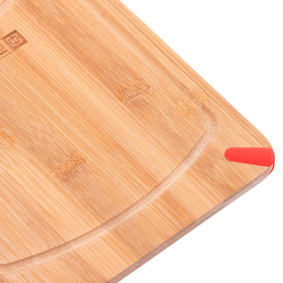 Royalford RF8685 Carbonized Bamboo Cutting Board | 25×20cm Size | Organic Hygienic Kitchen Chopping Board | Knife Friendly Eco Friendly Lightweight Food Preparation Board