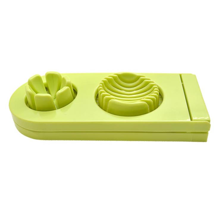 Royalford RF7850 Double Egg Slicer | Dual Function Stainless Steel Cutting Wires | Durable Plastic Body | Dishwasher Safe Egg Cutter for Kitchen, Salads and Garnishing