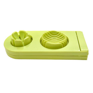 Royalford RF7850 Double Egg Slicer | Dual Function Stainless Steel Cutting Wires | Durable Plastic Body | Dishwasher Safe Egg Cutter for Kitchen, Salads and Garnishing