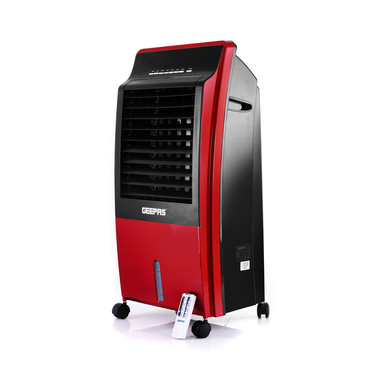 Geepas 45 L Digital Air Cooler- GAC9433| Equipped with Ice Box Technology, 3 Wind Speed| Digital Display with Remote Control, Ideal for Home and Office| 2 Years Warranty, White and Grey