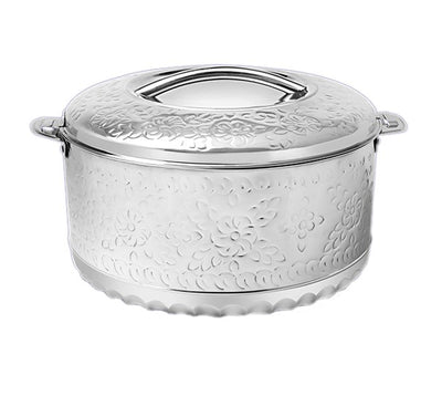 Royalford RF8467 15L Liwa Jumbo Stainless Steel Insulated Hot Pot |Double Wall Casserole | Premium Stainless Steel Construction |Elegant Embossed Design |Secure-Fit Lid