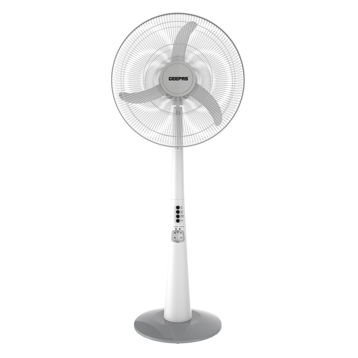Geepas 18" Rechargeable Fan GF9385 | 2-Speed | LED Light | Oscillating