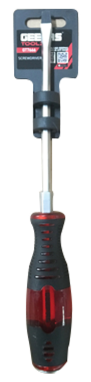 Geepas GT7666 Slotted Screwdriver 6.5 x 150mm CR-V Steel Blade | Ergonomic Soft Grip Handle | Premium chrome vanadium |Ergonomic PP + TPR soft grip handle | Durable