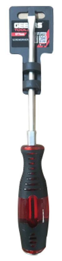 Geepas GT7666 Slotted Screwdriver 6.5 x 150mm CR-V Steel Blade | Ergonomic Soft Grip Handle | Premium chrome vanadium |Ergonomic PP + TPR soft grip handle | Durable