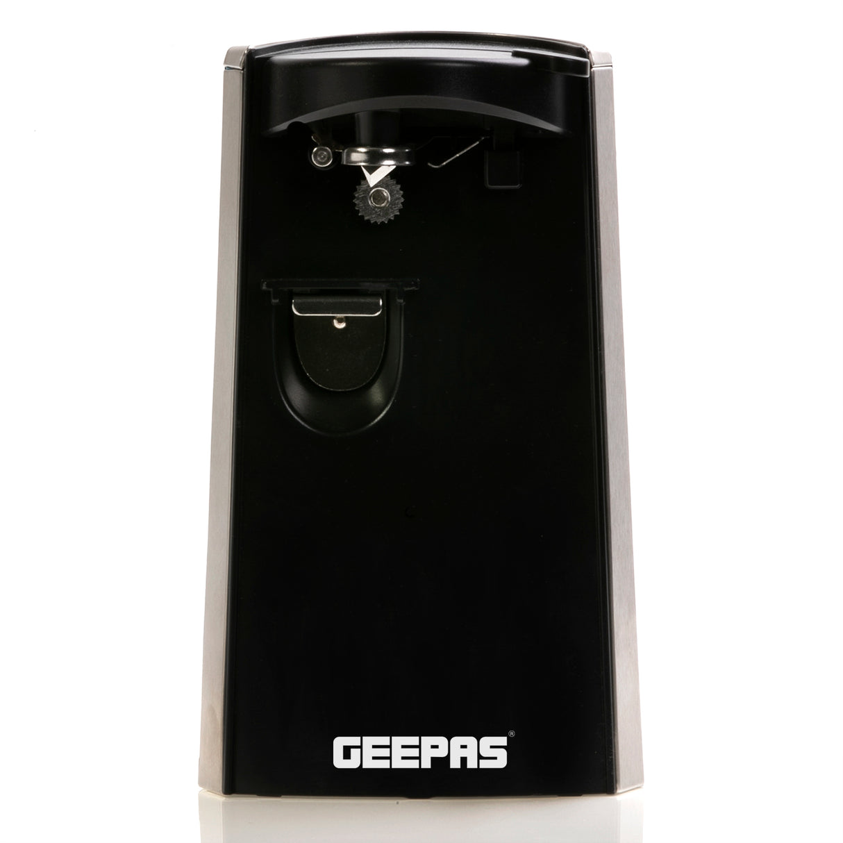 Geepas GCO63023UK Electric Can Opener | 3-in-1 Functionality for Opening Cans| Opening Bottles & Sharpening Knives| Durable Stainless Steel Detail|  Hands-Free Design