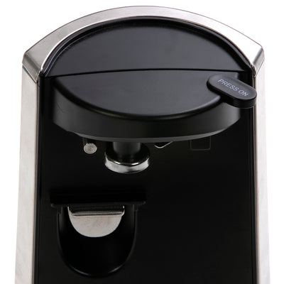 Geepas GCO63023UK Electric Can Opener | 3-in-1 Functionality for Opening Cans| Opening Bottles & Sharpening Knives| Durable Stainless Steel Detail|  Hands-Free Design