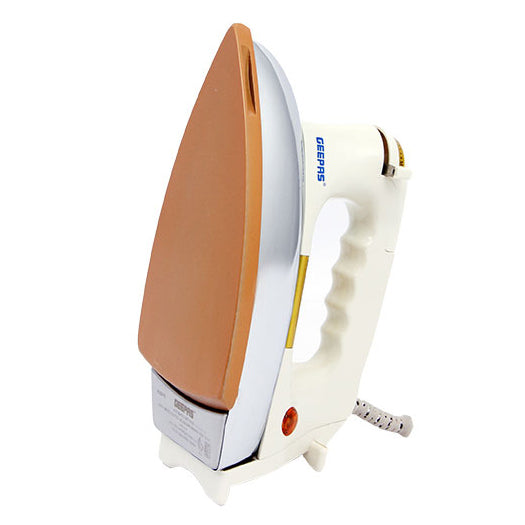 Geepas Automatic Dry Iron GDI2780 | 1200W Heavyweight Iron with 60 Microns Nonstick Golden Teflon Soleplate, Temperature Dial, Safe Handle, All Fabrics, 2Year Warranty