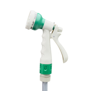 Geepas GWH59058 40M 1/2 Inch Water Hose Reel | Foot Pedal Retraction | Foldable Handle| Two Wheels | Auto Track Hose Guide | Spray Nozzle & Full Garden Fittings Kit