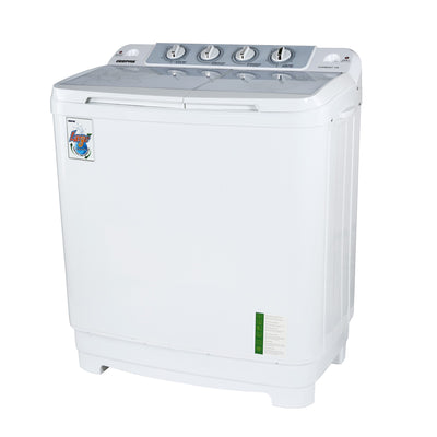 Geepas GSWM6467 Semi Automatic Washing Machine  | 9.2Kg Large Capacity | Tempered Glass Cover | Low Noise Motor | High Back Control Panel & 610W Power Efficiency