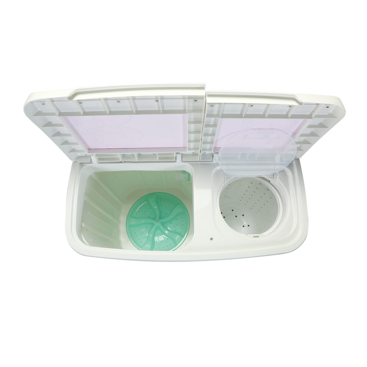 Geepas GSWM6467 Semi Automatic Washing Machine  | 9.2Kg Large Capacity | Tempered Glass Cover | Low Noise Motor | High Back Control Panel & 610W Power Efficiency