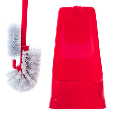Royalford RF8834 One Click Series Toilet Brush | Holder Easy Clean Durable Bathroom Cleaning Brush | Ergonomic Handle Strong Bristles Hygienic Stand for Daily Toilet Use