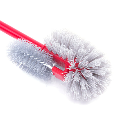 Royalford RF8834 One Click Series Toilet Brush | Holder Easy Clean Durable Bathroom Cleaning Brush | Ergonomic Handle Strong Bristles Hygienic Stand for Daily Toilet Use