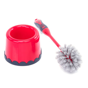 Royalford RF8835 Toilet Brush | One Click Series Easy Clean Toilet Brush | Comfortable Handle for Clearing Clogged Toilets and Drains for Home and Office Bathroom Use