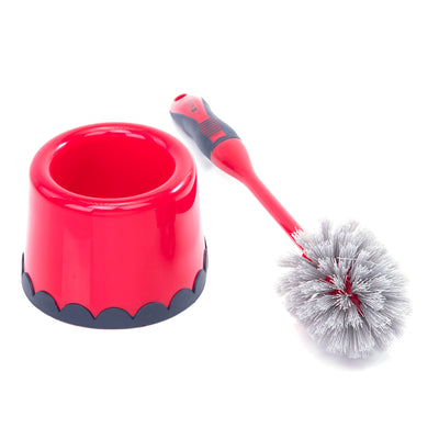 Royalford RF8835 Toilet Brush | One Click Series Easy Clean Toilet Brush | Comfortable Handle for Clearing Clogged Toilets and Drains for Home and Office Bathroom Use