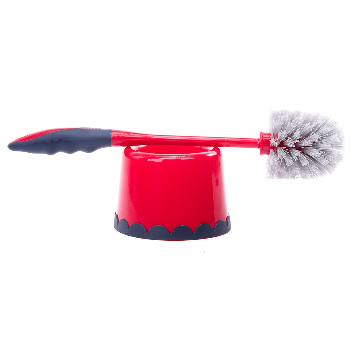 Royalford RF8835 Toilet Brush | One Click Series Easy Clean Toilet Brush | Comfortable Handle for Clearing Clogged Toilets and Drains for Home and Office Bathroom Use