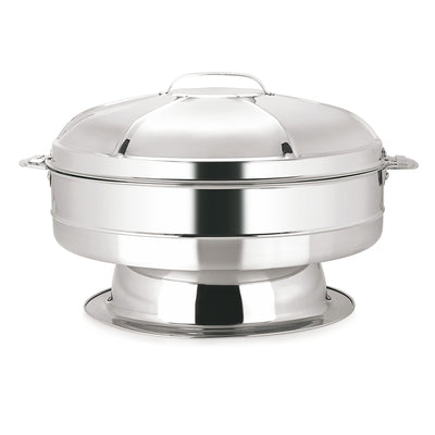 Royalford RF8412 50cm Taj Jumbo Stainless Steel Hot Pot  | Double Wall Insulated Food Warmer | Premium Stainless Steel Construction | Elegant Taj-Inspired Design