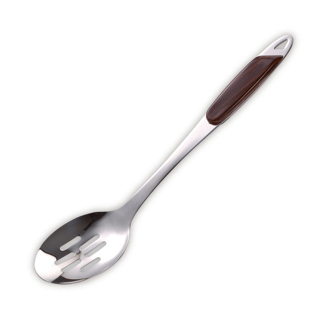 Royalford RF2764-SP Stainless Steel Slotted Spoon | Ergonomic Gripped Handle | Durable Shiny Finish| Heat Resistant Cooking Utensil| Dishwasher Safe Slotted Serving Spoon