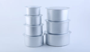 Royalford RF8989 7-Piece Aluminium Casserole Pot Set with Lids | 14cm, 16cm, 18cm, 20cm, 22cm, 24cm & 26cm | 100% food-grade virgin aluminium |Excellent heat conductivity