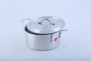 Royalford RF8990 5-Piece Aluminium Casserole Pot Set with Lids & Handles |  22cm, 24cm, 26cm, 28cm & 30cm | 100% food-grade virgin aluminium | Lightweight yet durable