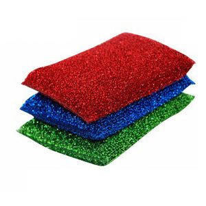 Royalford RF4858 MS Rosele Wilkin’s Kitchen Sponge Scrubbers 3 Pcs | Heavy Duty Cleaning Pads for Kitchen Use | Long Lasting Tough Scrub | Multipurpose Cleaning Set