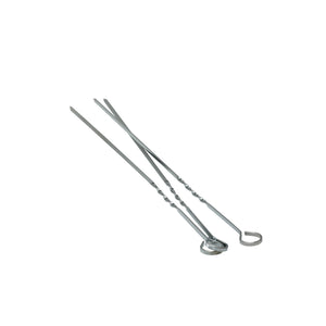 Royalford RF9403 BBQ Skewer Set |  8  Stainless Steel 40cm Reusable Barbecue Skewers |  Suitable for Grilling Kebabs, Meat, Vegetables &  Outdoor BBQ Camping Use