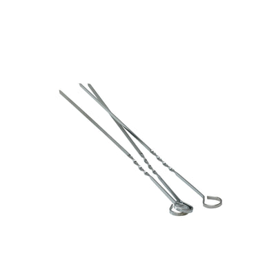 Royalford RF9403 BBQ Skewer Set |  8  Stainless Steel 40cm Reusable Barbecue Skewers |  Suitable for Grilling Kebabs, Meat, Vegetables &  Outdoor BBQ Camping Use