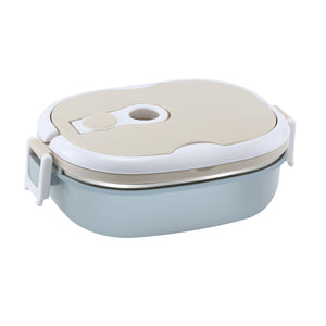 Royalford RF9268 Single Layer Lunch Box 900ml | Vacuum Insulated Stainless Steel Container | Leak Proof Easy Lock System | Perfect for Office, School, Travel & Daily Use