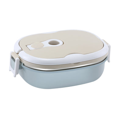 Royalford RF9268 Single Layer Lunch Box 900ml | Vacuum Insulated Stainless Steel Container | Leak Proof Easy Lock System | Perfect for Office, School, Travel & Daily Use
